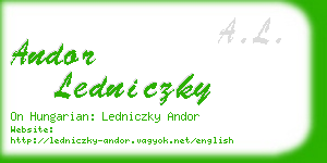 andor ledniczky business card